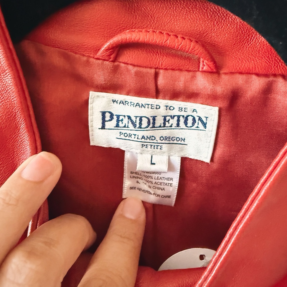 Pendleton Vibrant Red Leather Jacket - image 5